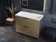 Тумба лакированная, Luxor Sena 100 Дуб, с умывальником Loft Low 100 - изображение 1