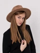 Вовняний капелюх Федора з ремінцем, пірсингом, ланцюжком WOOL SIA коричневий - зображення 2