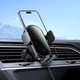 Бездротовий автомобільний зарядний пристрій Тримач для телефону Baseus LightChaser Wireless Charging Electric Car Mount з технологією Qi 15W Чорний - зображення 2