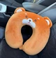 Подушка для путешествий Memory Foam Собака Сиба-ину 32х25х10 см коричневый - изображение 3