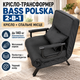 Раскладное кресло-кровать Bass Polska 2-в-1 трансформер для сна и отдыха спальное место 55×183 см нагрузка 140 кг металлическое компактное для квартиры дома дачи черное - изображение 1