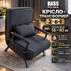 Кресло-кровать Bass Polska 2-в-1 раскладное со спальным местом 55×183 см металлическим каркасом нагрузкой до 140 кг черное - изображение 1