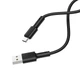 Кабель BOROFONE BX31 USB to Type-C 3A 1m silicone TPE connectors Black (6931474710390) - зображення 2