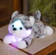 Мягкая интерактивная игрушка "Песик Хаски" с LED-подсветкой 35см (собачка с батарейками) - изображение 1