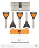 Циліндр RB KEYLOCX 70 мм (35x35) · ключ-ключ · нікель сатин · 5 ключі (SPVR0398) - изображение 6
