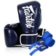 Боксерские перчатки Fairtex искусственная кожа 14 унций синие - изображение 1