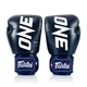Боксерские перчатки Fairtex натуральная кожа 10 унций синие - изображение 5