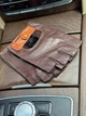 Водительские кожаные перчатки Fiorgini Premium fingerless короткие M цвет кожи шоколадный (2220) - изображение 1