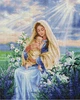 Алмазная мозаика на подрамнике ColorArt Икона Дева Мария с Иисусом 40х50 SPP101 + Подарок лак для покрытия, полная выкладка, квадратные алмазики, набор для творчества и рукоделия - изображение 2