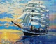 Алмазная мозаика на подрамнике ColorArt 40х50 Корабль SPP078 + Подарок лак для покрытия - изображение 2