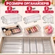 Органайзери для зберігання 8 шт прозорі лотки для косметики аксесуарів макіяжу пластикові модульні контейнери у висувну шухляду столу комода тумбочки ванної органайзер для дрібниць та приладдя - зображення 2