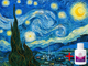 Алмазная мозаика на подрамнике ColorArt 30x40 Звездная ночь Ван Гог STP490 + Подарок лак для покрытия - изображение 1