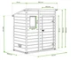 Садовий пластиковий будиночок Keter Manor Pent 6×4 (183смх111см) сірий для зберігання інструментів садового інвентарю техніки, велосипедів та сезонних речей 230394 - изображение 2