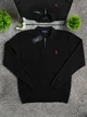 Вязаний чоловічий лонгслів Polo Ralph Lauren Чорний L (PRL-LS-BLK-L) - зображення 1
