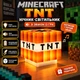 Ночник Динамит Майнкрафт TNT, LED светильник со звуком, оранжевый - изображение 1