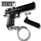 Металевий Брелок Desert Eagle Black (Чорний) 66 мм 1:4 Розбірний Тактичний Міні Пістолет із Рухомим Затвором, Знімним Магазином, - зображення 2