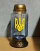 Скляна лампадка з Тризубом на сонячній батареї, сонячна лампадка на цвинтар, висота 24 см - зображення 6