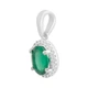 Серебряная подвеска с агатом 1.266ct, фианитами (2213529) - изображение 2