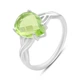 Срібне кільце з хризолітом 3.095ct, вага виробу 2,86 г (60002442) - зображення 1