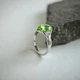 Срібне кільце з хризолітом 3.095ct, вага виробу 2,86 г (60002442) - зображення 2
