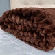 Велюрове покривало (Королівський шарпей) Ширина полоски 5 см. 180*200 коричневого кольору - зображення 3