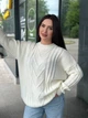 Жіночий вʼязаний светр DARINA, колір Молоко, розмір One Size - изображение 7