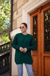 Жіночий вʼязаний светр DARINA, колір Смарагд, розмір One Size - зображення 9