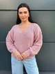 Жіночий вʼязаний светр LAURA, колір Пудра світла розмір One Size - зображення 5