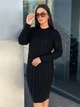 В’язана сукня міді MIRABEL, колір Чорний розмір One Size - изображение 8