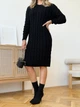 В’язана сукня міді MIRABEL, колір Чорний розмір One Size - изображение 10