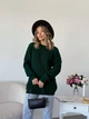 Подовжений вʼязаний жіночий светр KAMILA, колір Смарагд розмір One Size - изображение 1