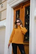 Жіночий вʼязаний светр SONYA, колір Гірчичний розмір One Size - изображение 1