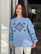 Жіночий вʼязаний светр CHARIVNA KRASA, колір Блакитний розмір One Size - изображение 6