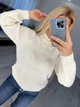 Жіночий вʼязаний светр SONYA, колір Білий розмір One Size - зображення 6