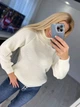 Жіночий вʼязаний светр SONYA, колір Білий розмір One Size - зображення 9