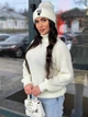 Жіночий вʼязаний светр SONYA, колір Білий розмір One Size - зображення 10