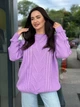 Жіночий вʼязаний светр DARINA, колір Бузок, розмір One Size - изображение 8