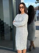 В’язана сукня міді MIRABEL, колір Сірий розмір One Size - изображение 8