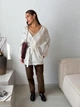 В'язаний жіночий кардиган Мрія ART KNIT молочний, oversize 046612 - зображення 7