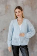 Кардиган жіночий Мереживо ART KNIT блакитний, S-M 045752 - зображення 1