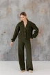 Жіночі в'язані штани Олівія ART KNIT олива, S-M 046151 - зображення 8