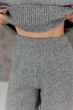 Жіночі в'язані брюки TANGO ART KNIT Сіра перлина, S-M 044042 - зображення 6