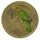 Монета Тувалу 1 доллар 2013 UNC Птица - Зеленая птица-кошка - изображение 1