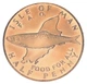 Монета Остров Мэн 0,5 пенни 1977 UNC FAO ФАО Рыба - изображение 1