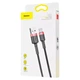 Кабель Baseus Cafule Cable USB for Type-C 3A 1 м Red/Black - зображення 2