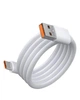 Кабель быстрая зарядка Lexego USB Type-C - USB-A 6A 120W 1м для Xiaomi Redmi Poco Samsung ксяоми самсунга универсальный шнур на телефон планшет провод для передачи данных 480 Мбит/с Mi Turbo Charge Белый (XMC-ACS) - изображение 7