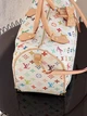 Жіноча сумка Louis Vuitton Speedy 30 Monogram Multicolore White з фурнітурою золотистого кольору та обробкою зі світлої шкіри Vachetta. - зображення 5