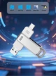 Флеш пам'ять USB DM PD168 512GB USB 3.2 Gen1 + Type-C Silver - зображення 7