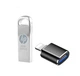 Флеш память USB HP V206w 32GB USB 2.0 Silver переходник Lightning - изображение 1