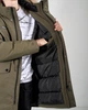 Чоловіча зимова куртка хакі кольору, розмір 2XL, арт.9055 - зображення 4